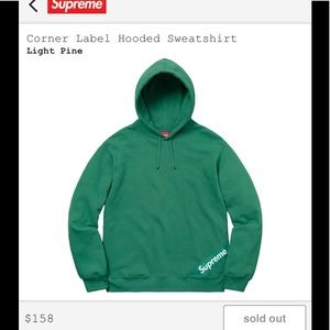 Men’s Supreme Corner Label Hooded Sweatshirt
